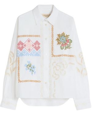 Weekend by Maxmara Cotton Embroidered Shirt - White
