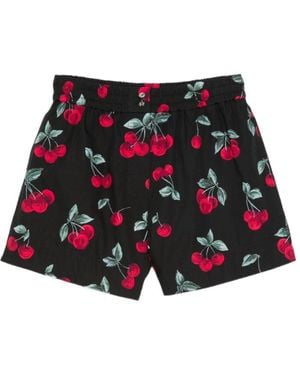 Twinset Cherry-Print Shorts - Red