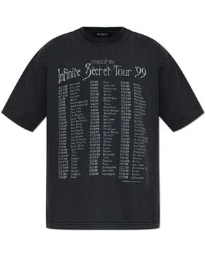 MISBHV Infinite Secret Tour Print T-Shirt - Black