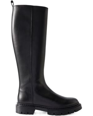 STAUD Henry Leather Knee Boots - Black