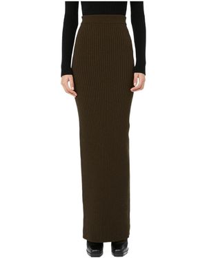 Max Mara Boris Knit Ribbed Skirt - Green