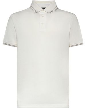 Emporio Armani Tipped Collar Polo Shirt - White