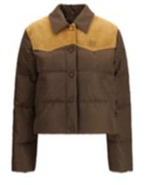 Miu Miu Two-Toned Blouson Down Jacket - White