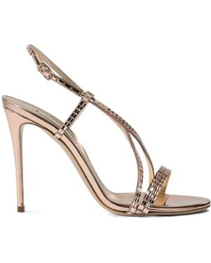 Casadei Round-Toe High-Heeled Sandals - Metallic