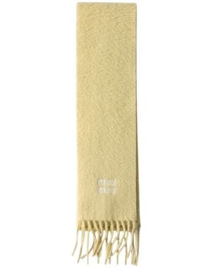 Miu Miu Cashmere Scarf - White