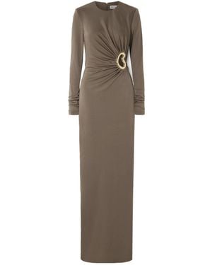 Rebecca Vallance Gathered Stretch-Jersey Gown - Natural