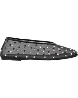 KHAITE The Marcy Embellished Ballet Shoes - Grey