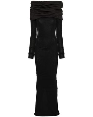 Entire studios Off-Shoulder Long Dress - Black