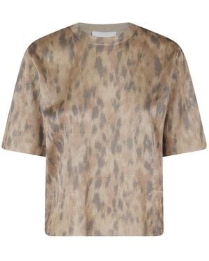 Ganni Short-Sleeved T-Shirt - Brown