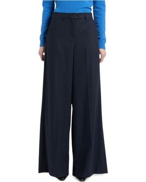 Marella Wide Leg Trousers - Blue