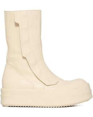 Rick Owens Temple Moto Turbogeo Boots - Natural
