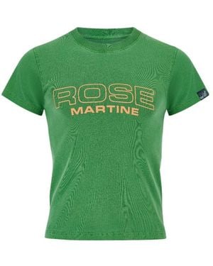 Martine Rose Shrunken Crewneck T-Shirt - Green