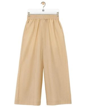 Loewe Cropped Pants - Natural