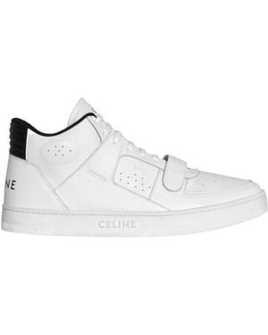Celine Ct-02 Mid Sneaker With Velcro - White