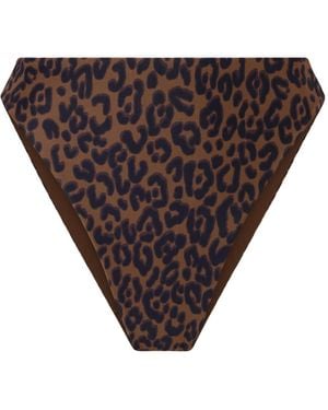 Haight Leopard-Print Bikini Briefs - Gray
