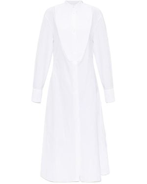 Jil Sander Long Sleeved Shirt Dress - White