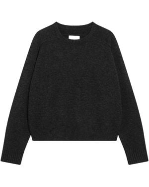 Loulou de Saison Ribbed Crew Neck Jumper - Black