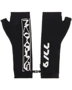 Stone Island Logo Knitted Gloves - Black