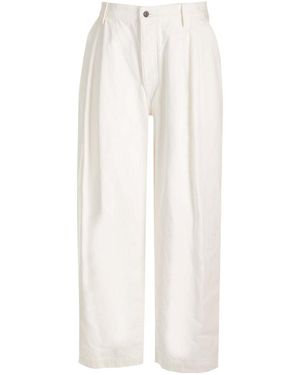 Bottega Veneta Logo Patch Straight-Leg Jeans - White