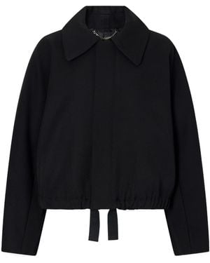 Victoria Beckham Collared Cropped Jacket - Black