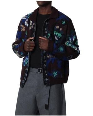 Sacai Jacket With Floral Pattern - Black