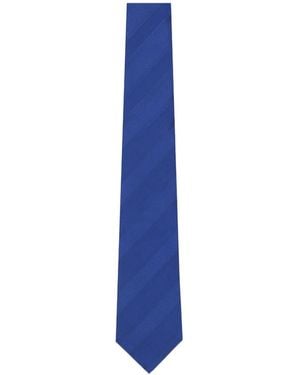 Brunello Cucinelli Striped Pointed Tip Tie - Blue