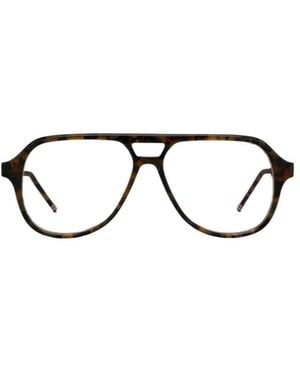 Thom Browne Pilot-Frame Glasses - White