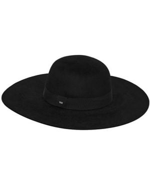 Saint Laurent Asymmetric Fedora Hat - Black