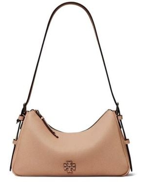 Tory Burch Zippered Shoulder Bag - Natural