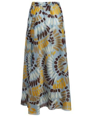 Jucca Abstract Print Skirt - Blue