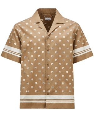 Moncler Monogrammed Short-Sleeved Shirt - Natural