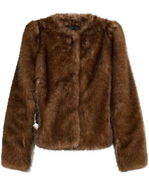 Stand Studio Sadie Faux Fur Jacket - Brown