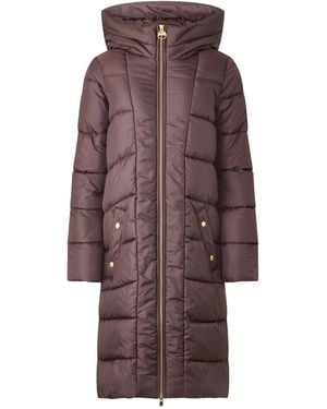 Barbour Long Puffer Jacket - Brown