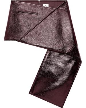 Courreges Courrèges Fold Vinyl Mini Skirt - Purple