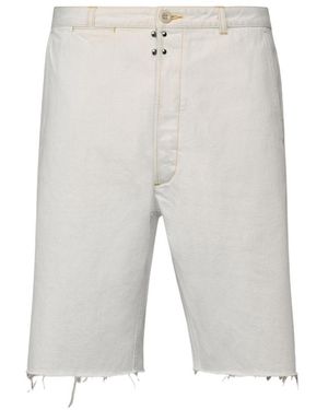 Maison Margiela Frayed Hem Denim Shorts - Grey