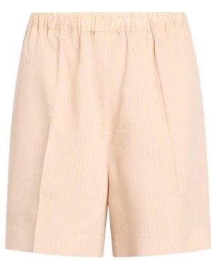Patou Striped Relaxed Shorts - Natural