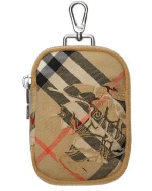 Burberry Check Zip Wallet - Metallic