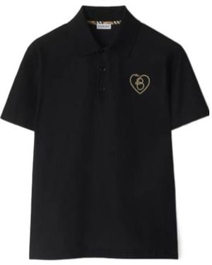 Burberry Cotton Polo Shirt - Black
