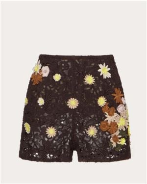 Valentino Logo Embroidered Shorts - Multicolour
