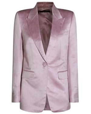 Tom Ford Duchesse Single Breasted Tailored Blazer - Purple