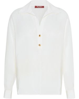 Max Mara Long-Sleeve Polo Shirt - White