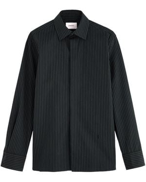 Saint Laurent Stripe Cotton Shirt - Black