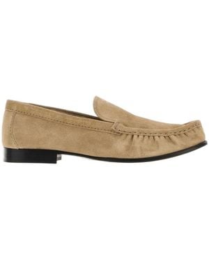 Miu Miu Round-Toe Loafers - Natural
