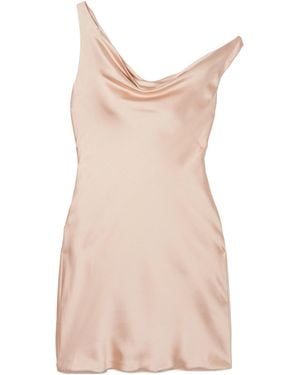 Norma Kamali Drop Shoulder Maria Mini Dress - Pink