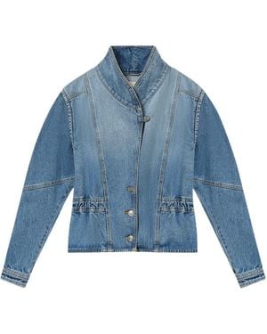 Isabel Marant Dolie Gather Detailed Jacket - Blue