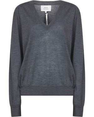 Loulou de Saison Julio V-Neck Jumper - Blue