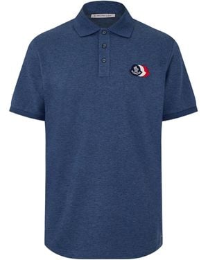 Moncler Short Sleeve Polo Shirt - Blue