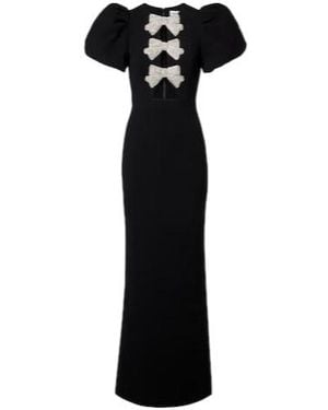 Rebecca Vallance Violetta Bow-Detail Gown - Black