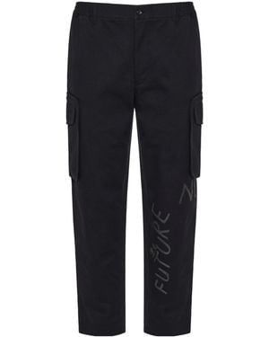 Comme des Garçons Belt Loop Casual Trousers - Blue