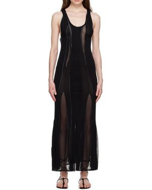 Y. Project Sheer Sleeveless Dress - Black